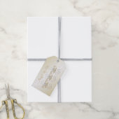 Kerst Engel van de Vreugde Goud/Wit "Aan: Van:" Cadeaulabel (Met Touw)