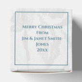 Kerst Engel van Geloof Blauw Filigraan en Kant Bedankdoosjes (Bovenkant)