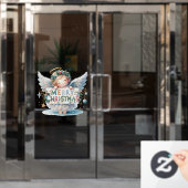 Kerst Engel Venster Cling Raamsticker (Kantoordeur)