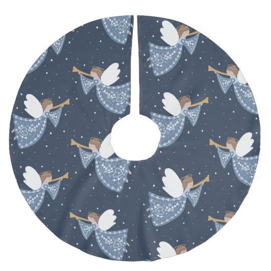 Kerst Engel Vrede op Aarde Religieus Kerstboom Rok (Voorkant)