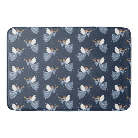 Kerst Engel Vrede op Aarde Vakantie Hartelijk Badmat (Voorkant)