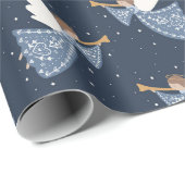 Kerst Engel Vrede op Aarde Vakantie Hartelijk Cadeaupapier (Rol Hoek)