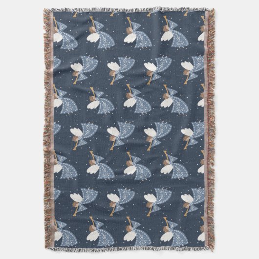 Kerst Engel Vrede op Aarde Vakantie Hartelijk Deken (Voorkant Verticaal)