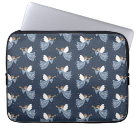 Kerst Engel Vrede op Aarde Vakantie Hartelijk Laptop Sleeve