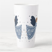 Kerst Engel Vrede op Aarde Vakantie Hartelijk Latte Mok (Voorkant)