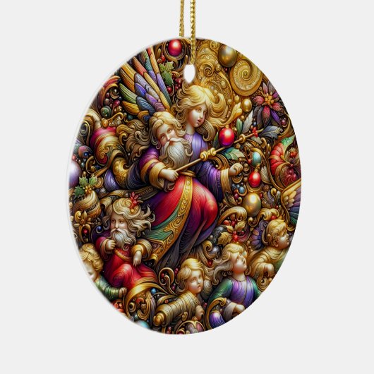 Kerst ~ Engelen 19e eeuw ~ Keramisch Ornament (Rechts)