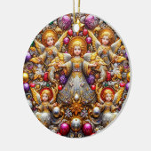 Kerst ~ Engelen 19e eeuw ~ Keramisch Ornament (Links)