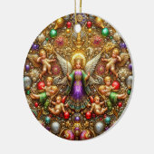 Kerst ~ Engelen 19e eeuw ~ Keramisch Ornament (Links)