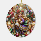 Kerst ~ Engelen 19e eeuw ~ Keramisch Ornament (Links)