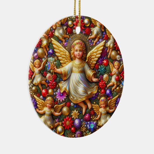 Kerst ~ Engelen 19e eeuw ~ Keramisch Ornament (Rechts)