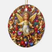 Kerst ~ Engelen 19e eeuw ~ Keramisch Ornament (Links)