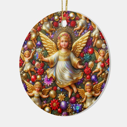 Kerst ~ Engelen 19e eeuw ~ Keramisch Ornament (Links)