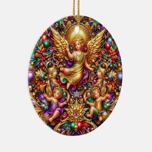 Kerst ~ Engelen 19e eeuw ~ Keramisch Ornament (Rechts)