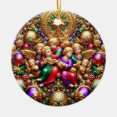 Kerst ~ Engelen 19e eeuw ~ Keramisch Ornament (Voorkant)