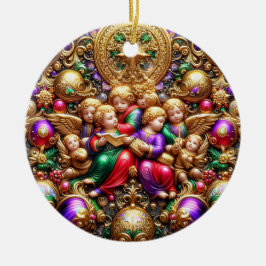 Kerst ~ Engelen 19e eeuw ~ Keramisch Ornament