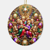 Kerst ~ Engelen 19e eeuw ~ Keramisch Ornament (Links)