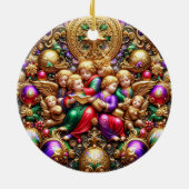 Kerst ~ Engelen 19e eeuw ~ Keramisch Ornament (Achterkant)