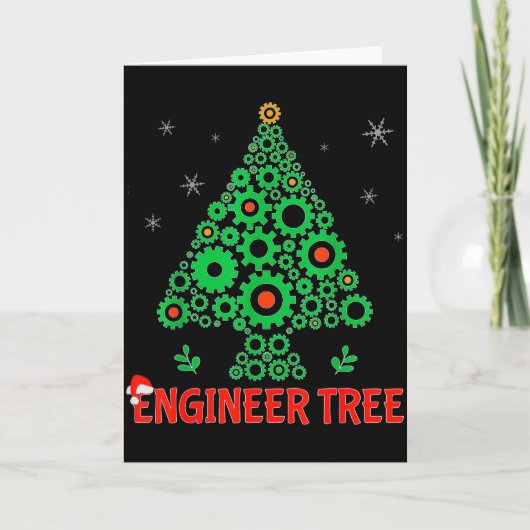 Kerst Engineer Boom _ Werktuigbouwkunde G Kaart (Voorkant)