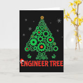 Kerst Engineer Boom _ Werktuigbouwkunde G Kaart (Gele Bloem)