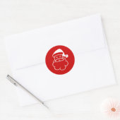 Kerst envelop afdichtingen met Santa Claus hoofd Ronde Sticker (Envelop)