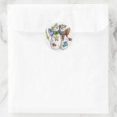 Kerst Envelope Sealer Ronde Sticker (Tas)