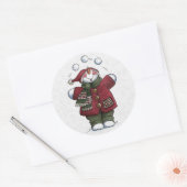 Kerst Envelope Sealer Ronde Sticker (Envelop)
