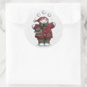 Kerst Envelope Sealer Ronde Sticker (Tas)