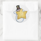 Kerst Envelope Sealer Ronde Sticker (Tas)