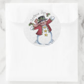 Kerst Envelope Sealer Ronde Sticker (Tas)