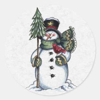 Kerst Envelope Sealer Ronde Sticker