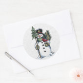 Kerst Envelope Sealer Ronde Sticker (Envelop)