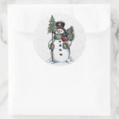 Kerst Envelope Sealer Ronde Sticker (Tas)