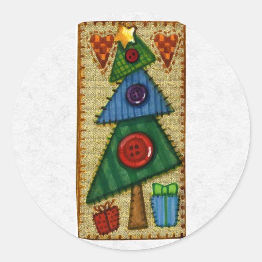 Kerst Envelope Sealer Ronde Sticker (Voorkant)