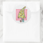 Kerst Envelope Sealer Ronde Sticker (Tas)