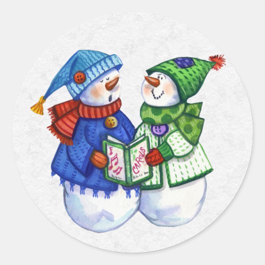 Kerst Envelope Sealer Ronde Sticker (Voorkant)