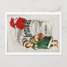 Kerst Ephemera Advertentie Schattig Meisje Rode Ch Briefkaart