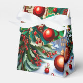 Kerst Ephemera patroon Bedankdoosjes (Voorkant Zijde)