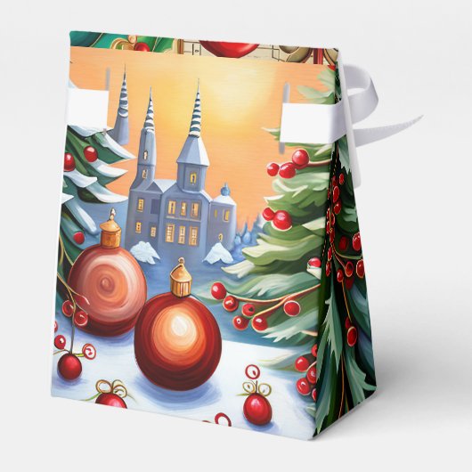 Kerst Ephemera patroon Bedankdoosjes (Achterkant)