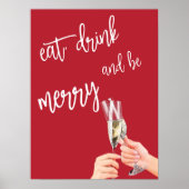 Kerst Eten, Drink en wees Vrolijk Poster (Voorkant)