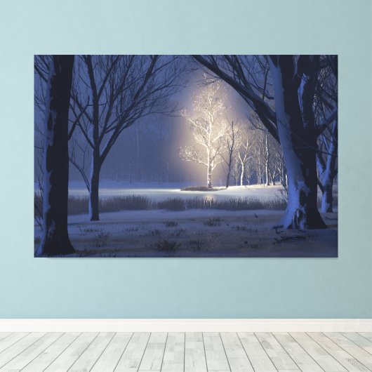 Kerst etherisch canvas afdruk (Insitu (Houten vloer))