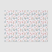 Kerst Eucalyptus bessenbladeren Bloemen Tissuepapier (Voorkant)