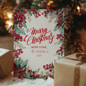 Kerst Eucalyptus en dennen Feestdagenkaart