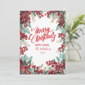 Kerst Eucalyptus en dennen Feestdagenkaart (Staand voorkant)