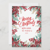 Kerst-Eucalyptus en -Dennnen Feestdagenkaart (Voorkant)