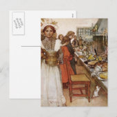 kerst Eve Julaftonen Feestdagenkaart (Voorkant / Achterkant)