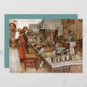 kerst Eve Julaftonen Feestdagenkaart (Voorkant / Achterkant)