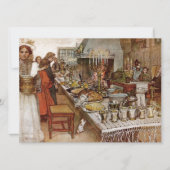 kerst Eve Julaftonen Feestdagenkaart (Voorkant)