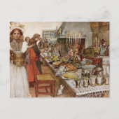 kerst Eve Julaftonen Feestdagenkaart (Voorkant)