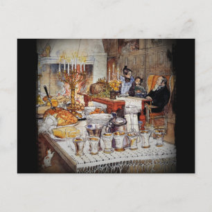 kerst Eve Julaftonen Feestdagenkaart