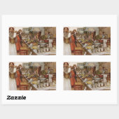 kerst Eve Julaftonen Rechthoekige Sticker (Vel)